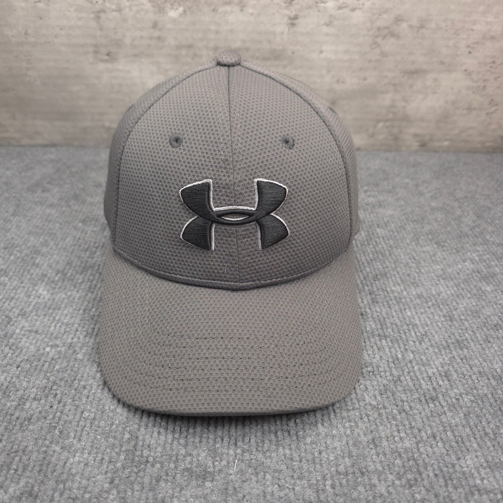 Under Armour Hat Cap Mens Fitted M L Gray Sport Gorpcore Athleisure Performance